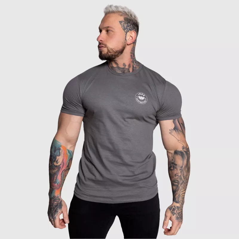 Tricou sport pentru bărbați Iron Aesthetics Circle, charcoal-1