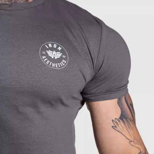 Tricou sport pentru bărbați Iron Aesthetics Circle, charcoal