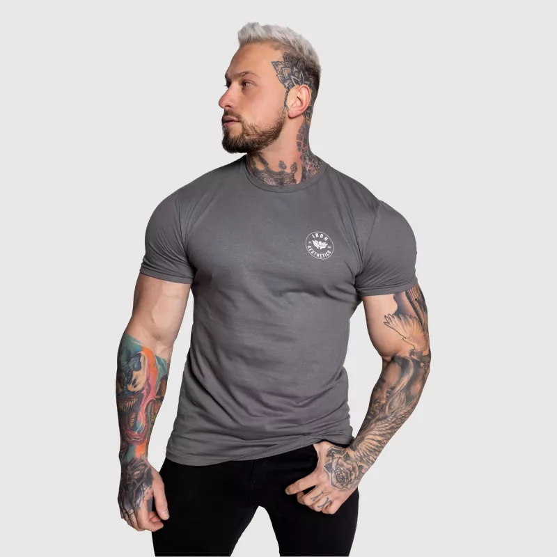 Tricou sport pentru bărbați Iron Aesthetics Circle, charcoal-4