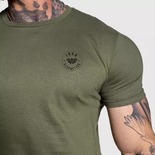 Tricou sport pentru bărbați Iron Aesthetics Circle, verde armată