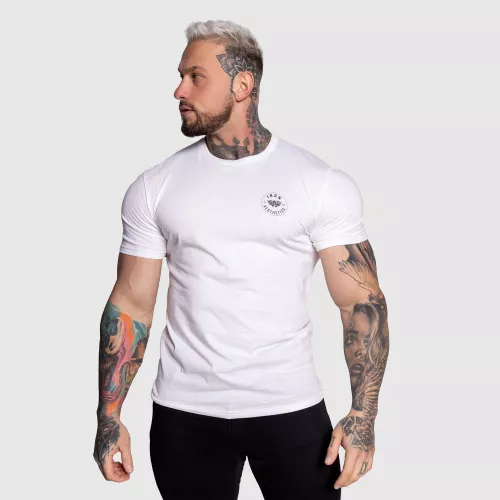 Tricou sport pentru bărbați Iron Aesthetics Circle, alb