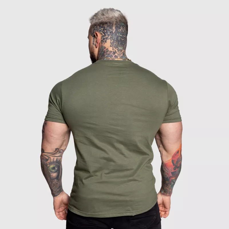Tricou sport pentru bărbați Iron Aesthetics Circle, verde armată-6