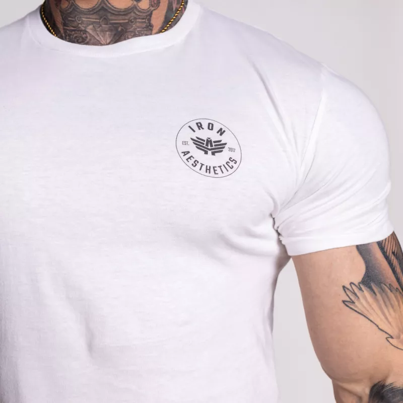 Tricou sport pentru bărbați Iron Aesthetics Circle, alb-2