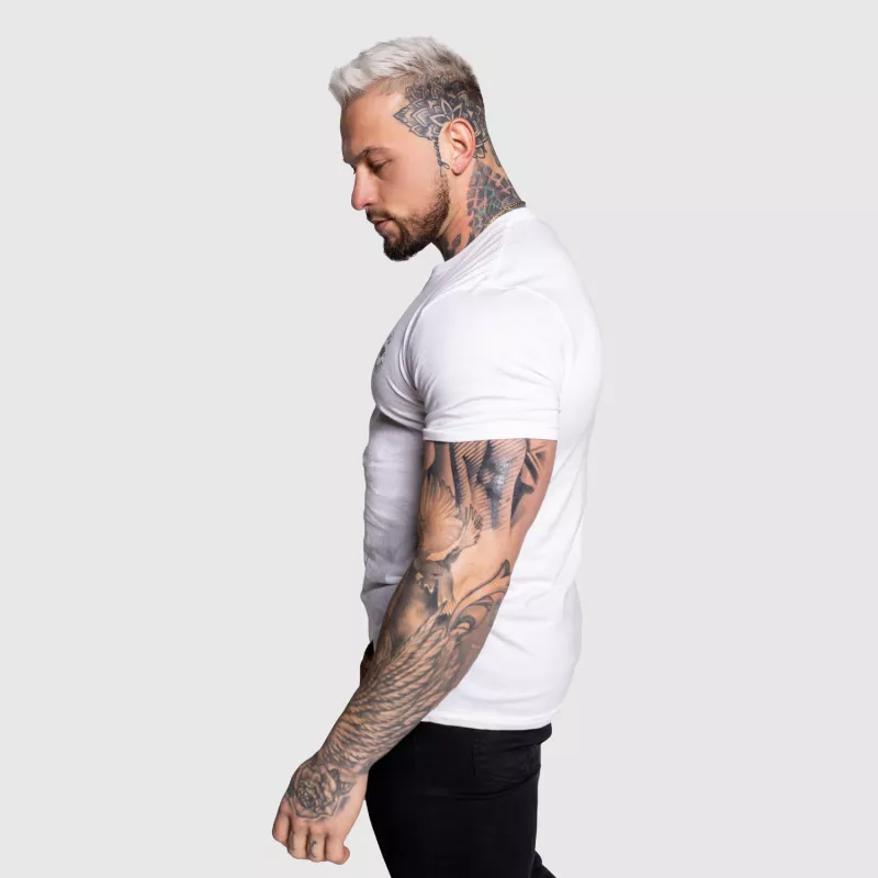 Tricou sport pentru bărbați Iron Aesthetics Circle, alb-4