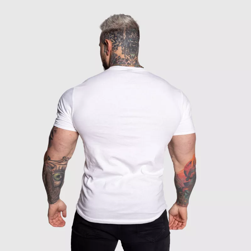 Tricou sport pentru bărbați Iron Aesthetics Circle, alb-5