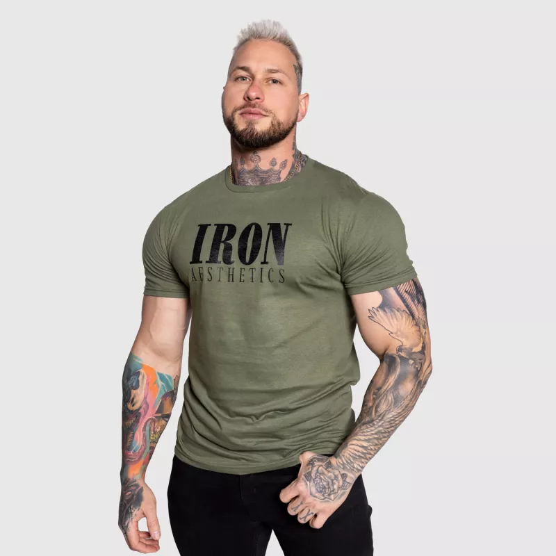 Tricou sport pentru bărbați Iron Aesthetics Urban, verde armată-1