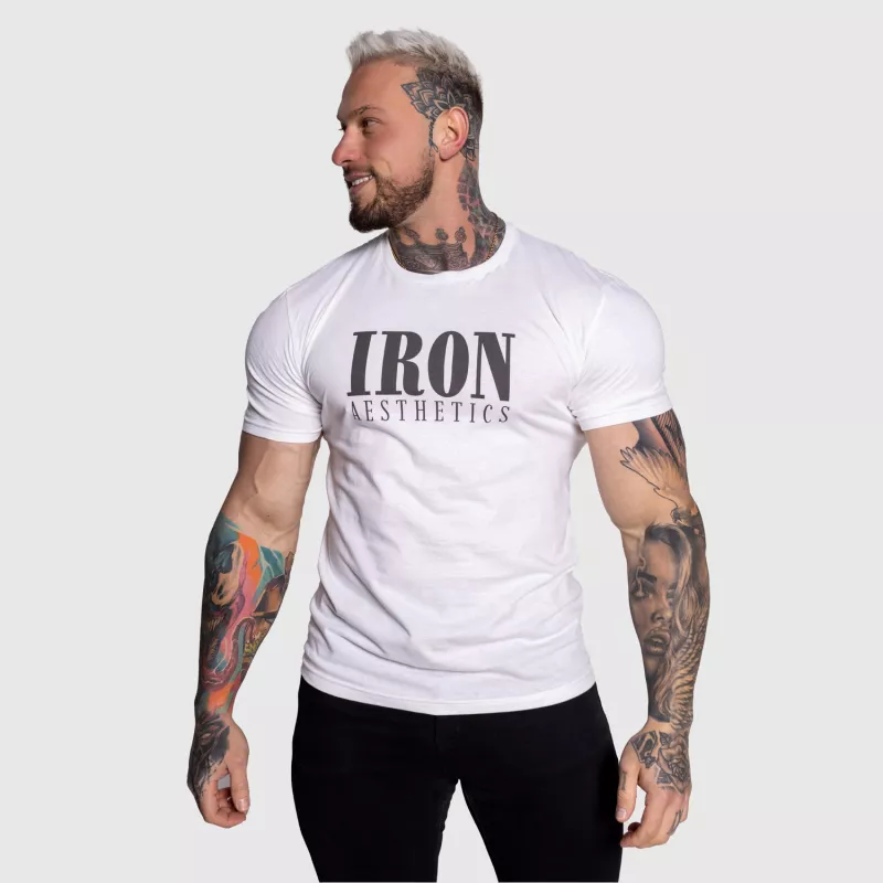 Tricou sport pentru bărbați Iron Aesthetics Urban, alb-1