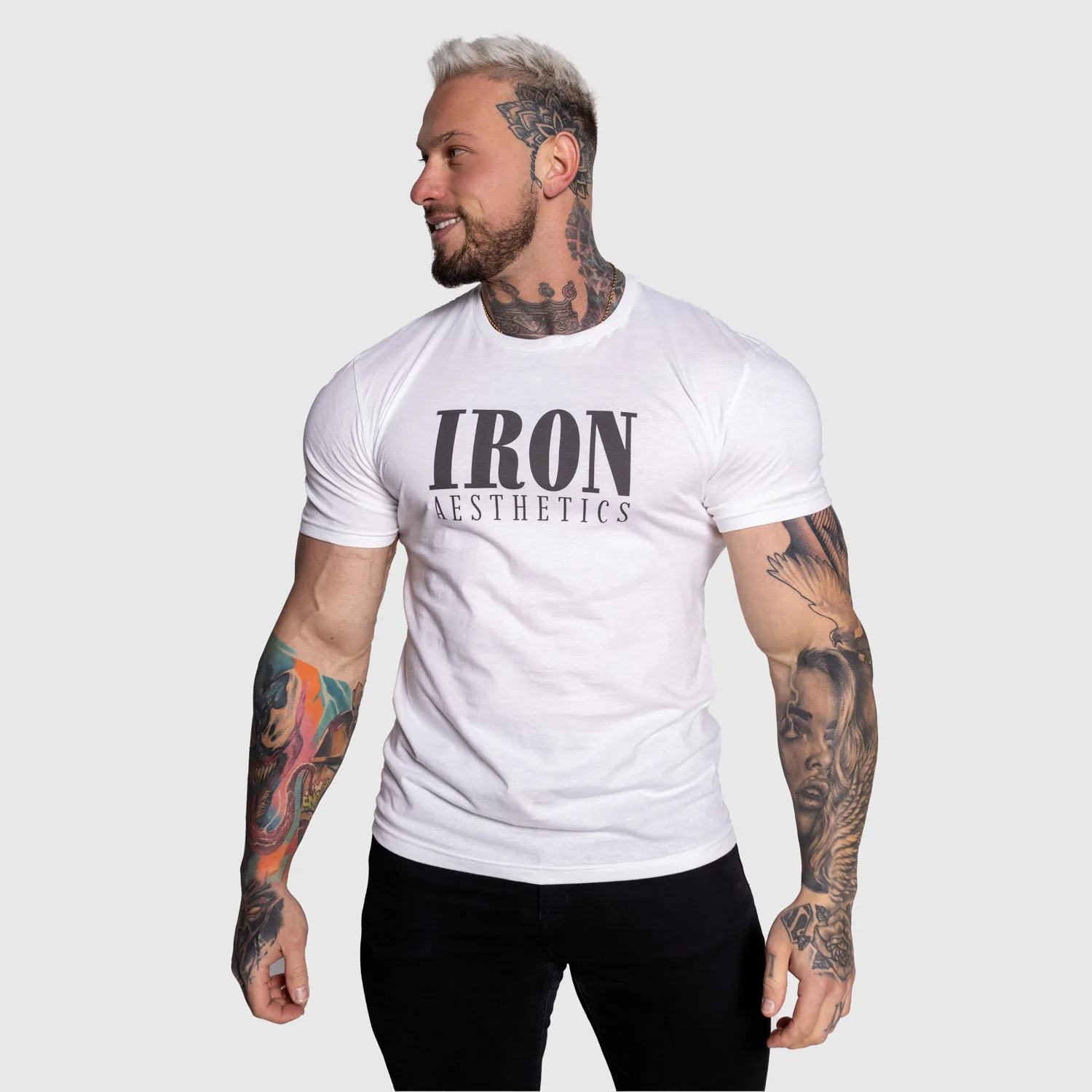 Tricou sport pentru bărbați Iron Aesthetics Urban, alb-1