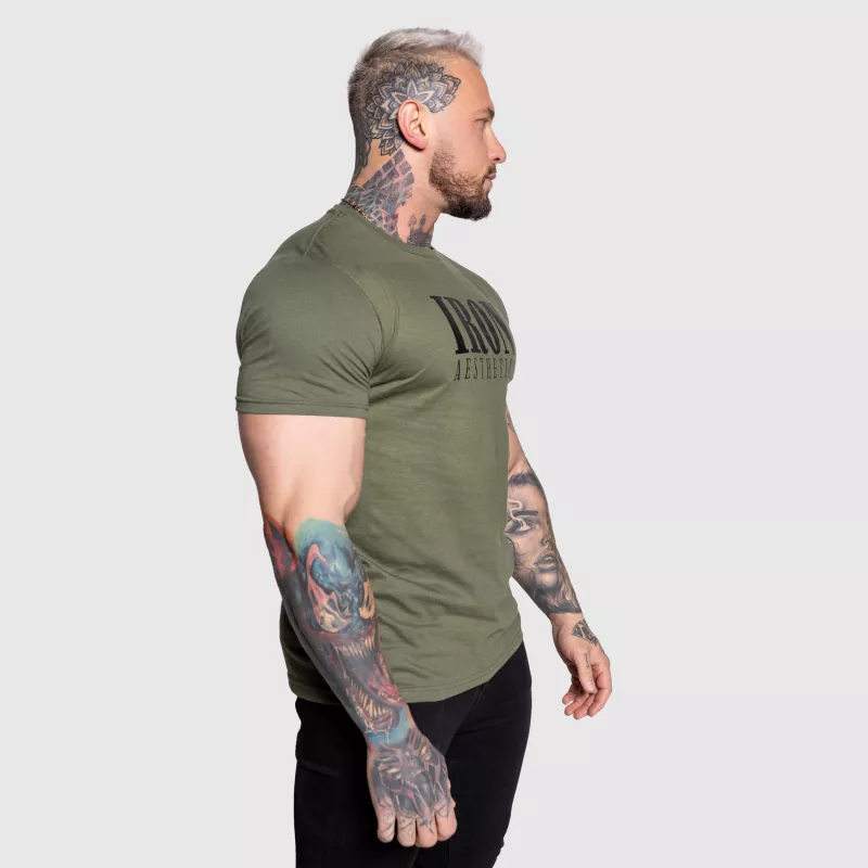 Tricou sport pentru bărbați Iron Aesthetics Urban, verde armată-4