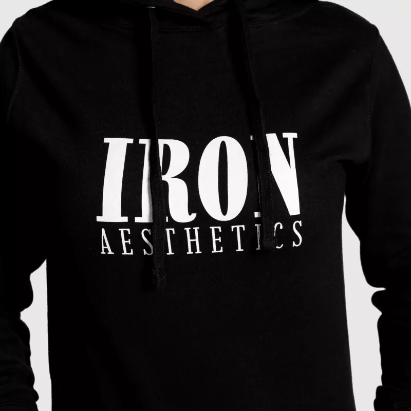 Hanorac damă Iron Aesthetics Longline, negru-2