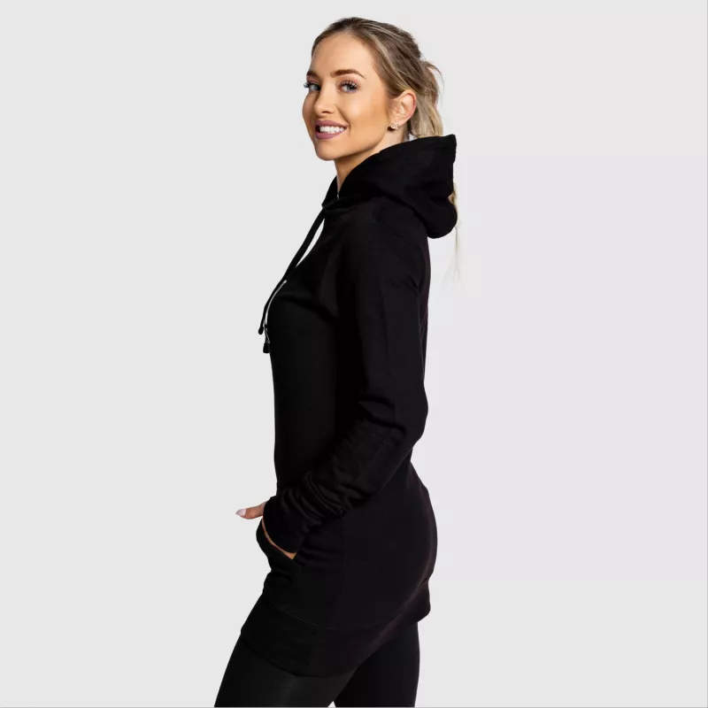 Hanorac damă Iron Aesthetics Longline, negru-5