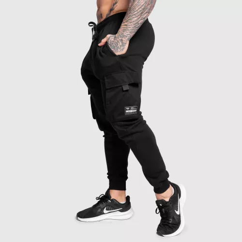 Pantaloni de trening bărbați Iron Aesthetics Cargo Joggers, negri