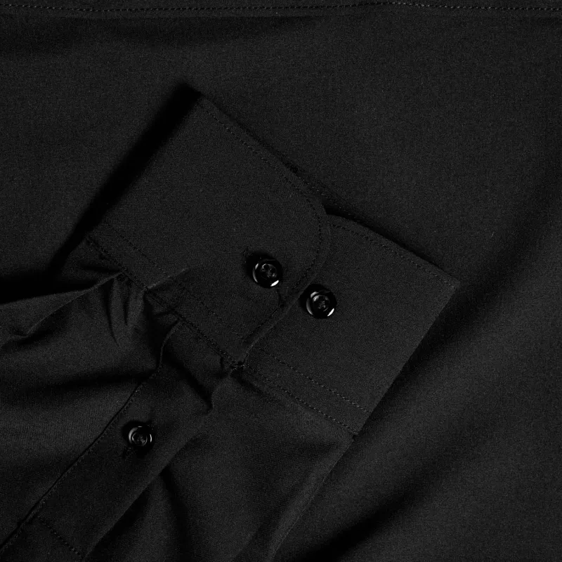 Cămașă elastică Iron Aesthetics Slim Stretch, neagră-18