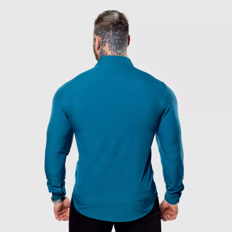 Cămașa elastică Iron Aesthetics Slim Stretch, smarald-4