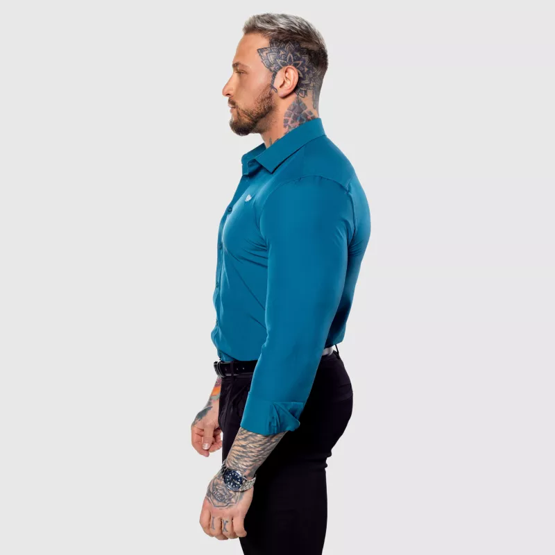 Cămașa elastică Iron Aesthetics Slim Stretch, smarald-7