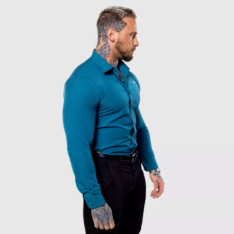 Cămașa elastică Iron Aesthetics Slim Stretch, smarald-6