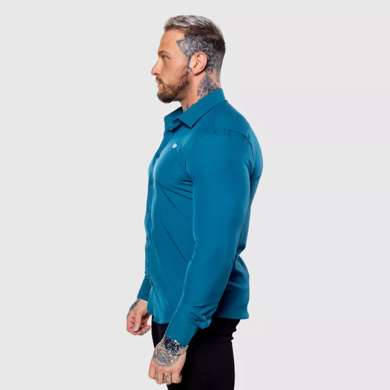 Cămașa elastică Iron Aesthetics Slim Stretch, smarald-11