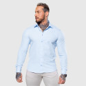 Cămașă elastică Iron Aesthetics Slim Stretch, albastru deschis