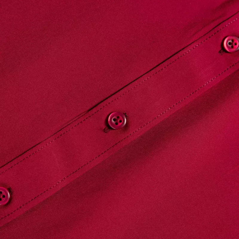 Cămașă elastică Iron Aesthetics Slim Stretch, vișinie-13