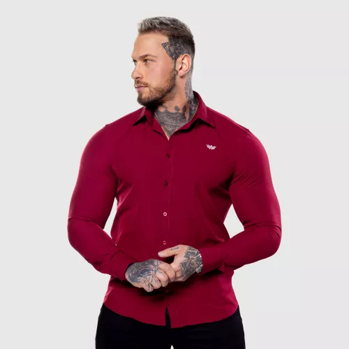 Cămașă elastică Slim Stretch, vișinie