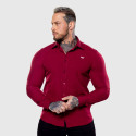 Cămașă elastică Iron Aesthetics Slim Stretch, vișinie