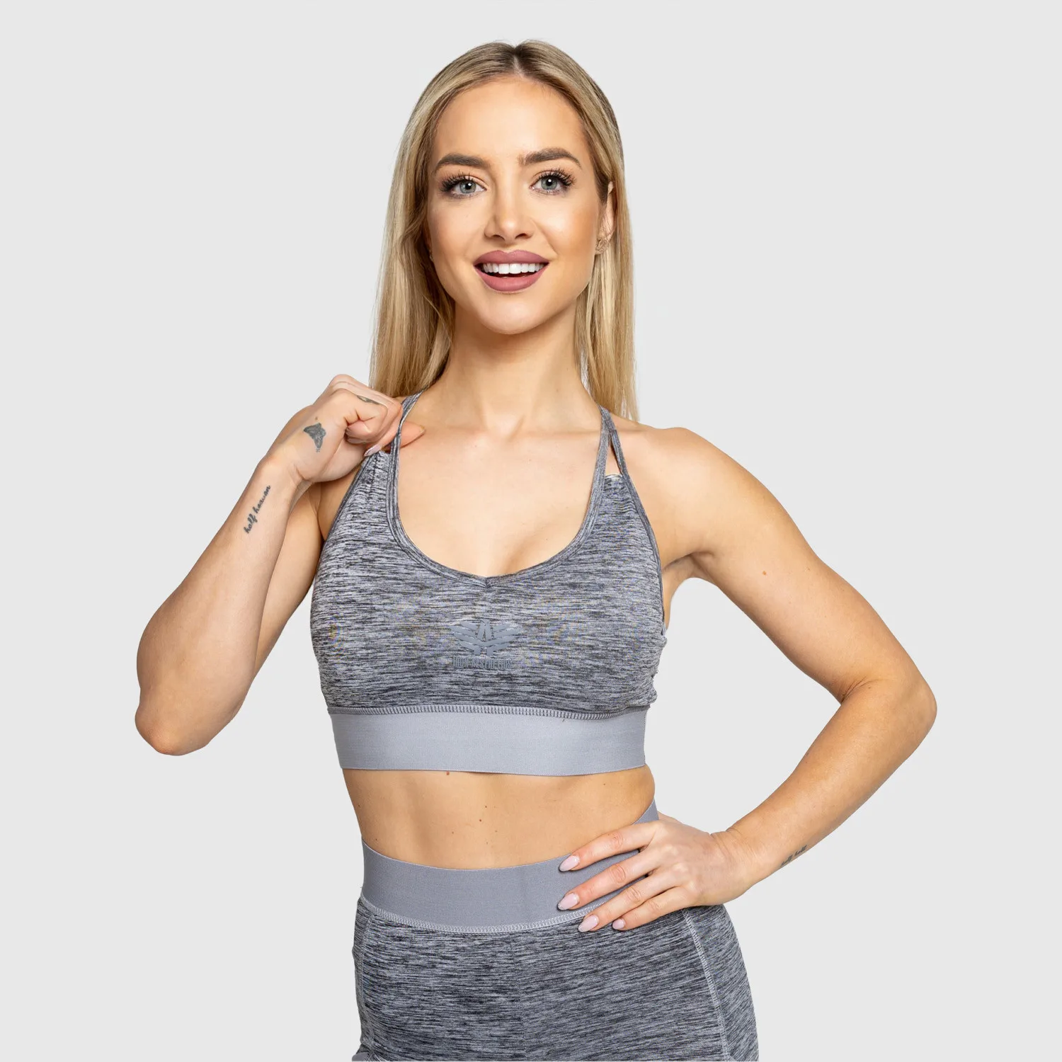 Bustieră sport Iron Aesthetics Grande, gri-1