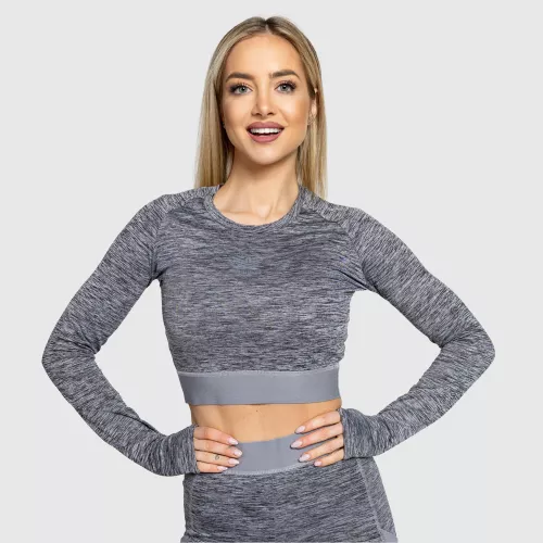 Crop top sport Iron Aesthetics Grande, gri
