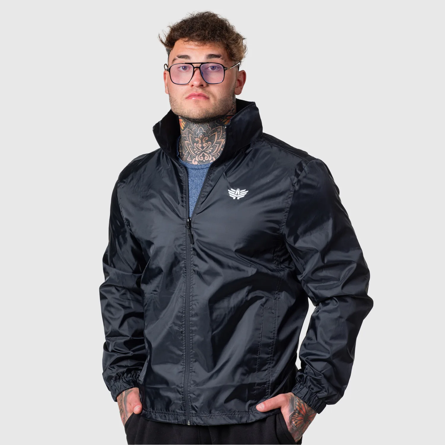 Geacă bărbați Iron Aesthetics Windblocker, neagră-1