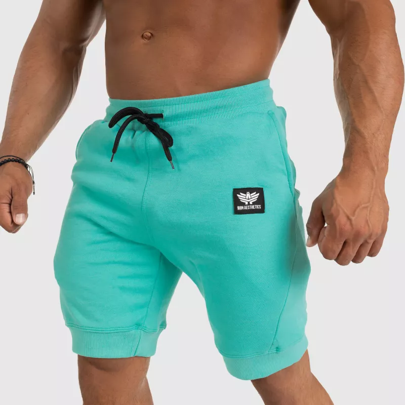 Pantaloni scurți de trening pentru bărbați Iron Aesthetics Badge, turcoaz-2