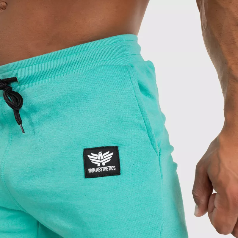 Pantaloni scurți de trening pentru bărbați Iron Aesthetics Badge, turcoaz-5