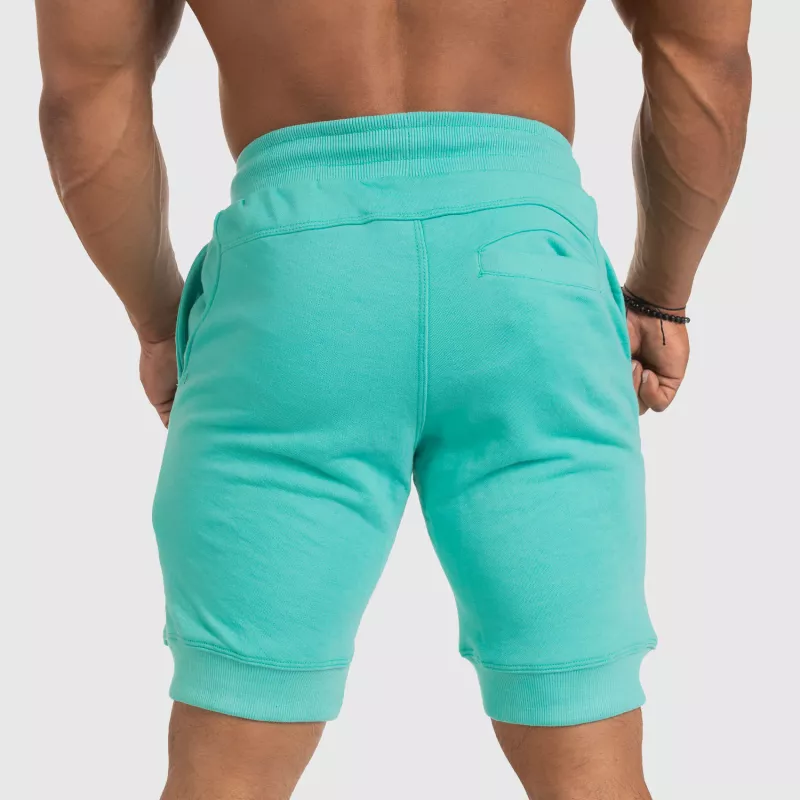 Pantaloni scurți de trening pentru bărbați Iron Aesthetics Badge, turcoaz-6
