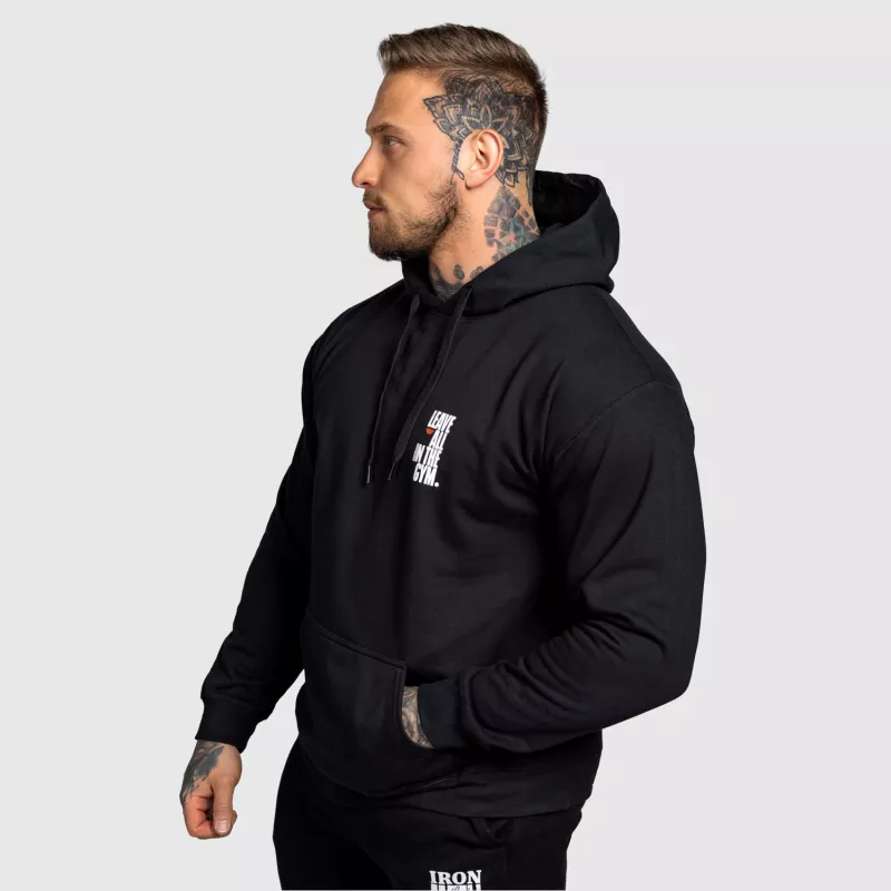 Hanorac fitness bărbați Iron Aesthetics Motive, negru-3