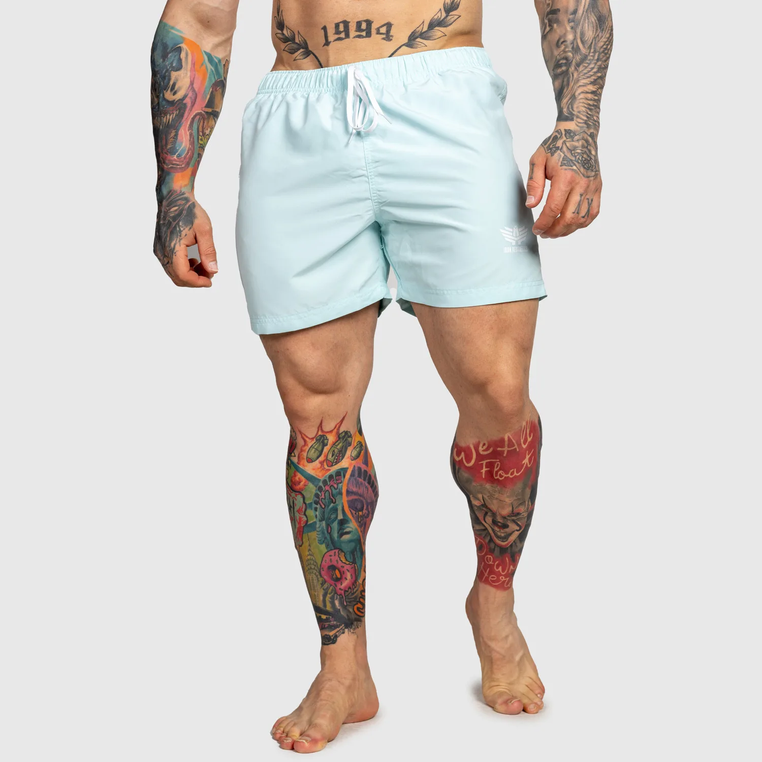 Șorturi baie bărbați Iron Aesthetics Sunshine, ice mint-1