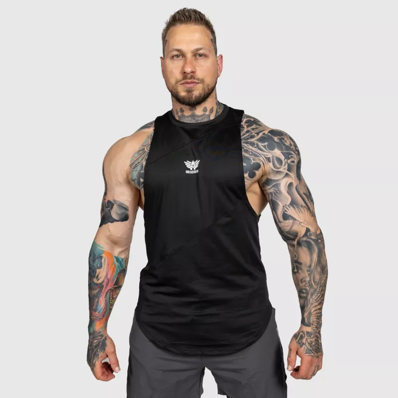 Maiou pentru antrenament Iron Aesthetics Gym Tank, negru-1