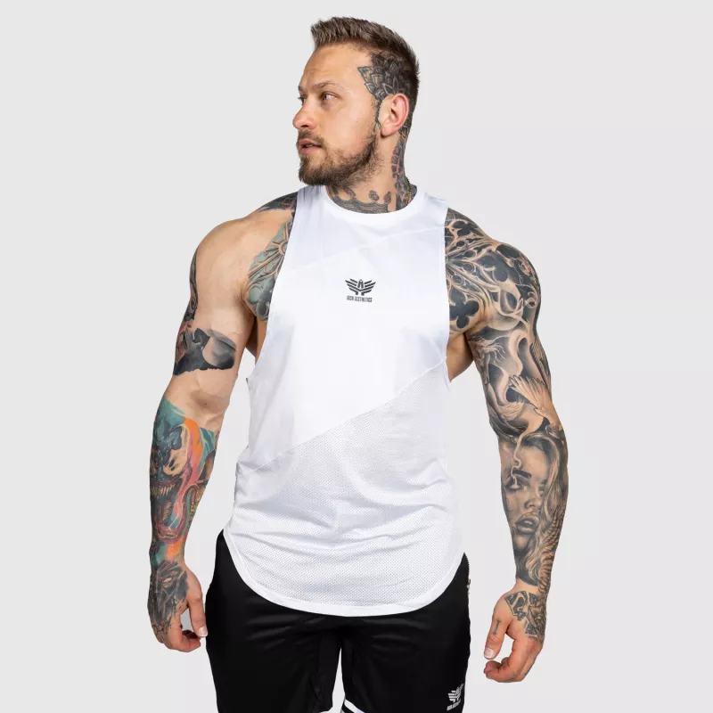 Maiou pentru antrenament Iron Aesthetics Gym Tank, alb-1