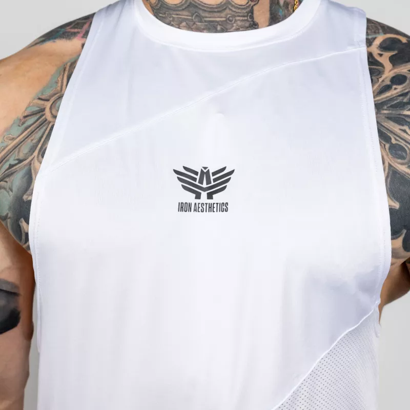 Maiou pentru antrenament Iron Aesthetics Gym Tank, alb-5