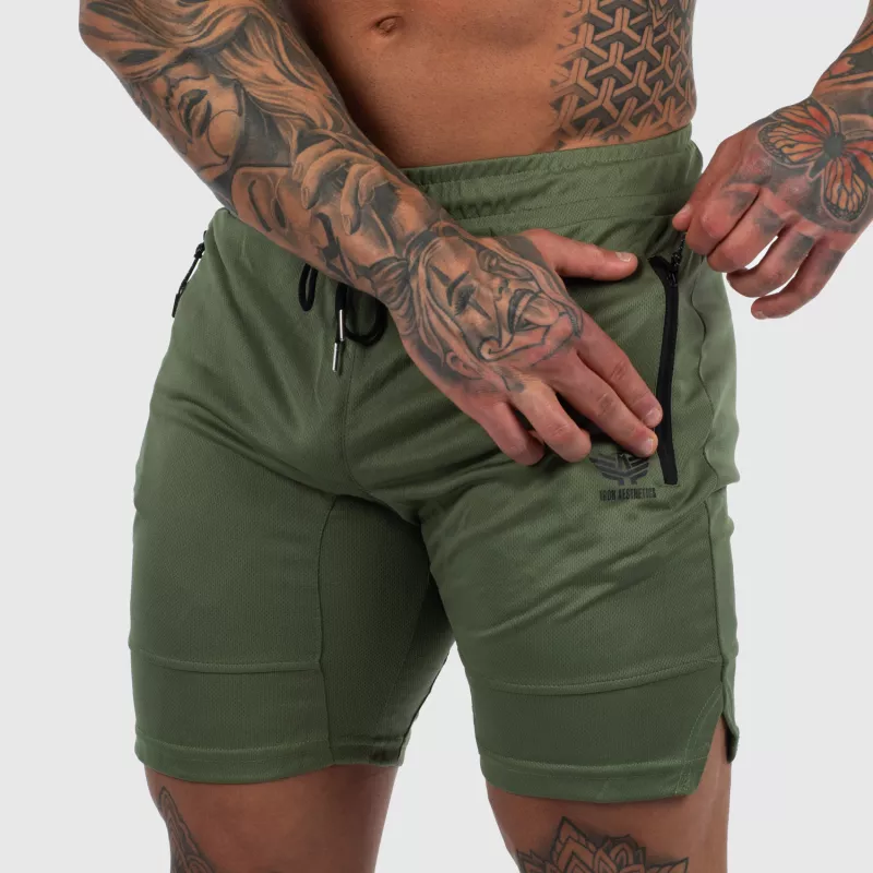 Șorturi sport Iron Aesthetics Lightning, verzi-5