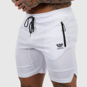 Șorturi sport Iron Aesthetics Lightning, albe