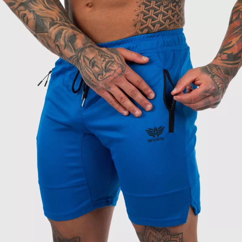 Șorturi sport Iron Aesthetics Lightning, albastre-2