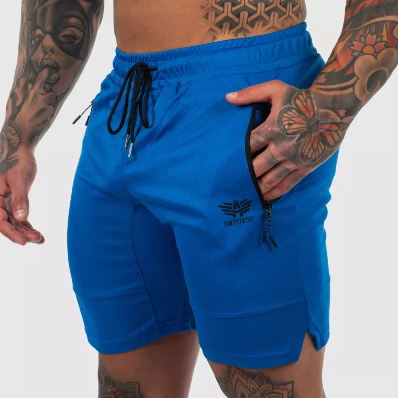 Șorturi sport Iron Aesthetics Lightning, albastre-4