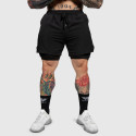 Șorturi funcționale Iron Aesthetics SweatPro 2in1, negre