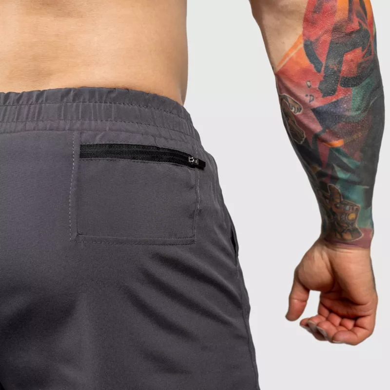 Șorturi funcționale Iron Aesthetics SweatPro 2in1, gri închise-9
