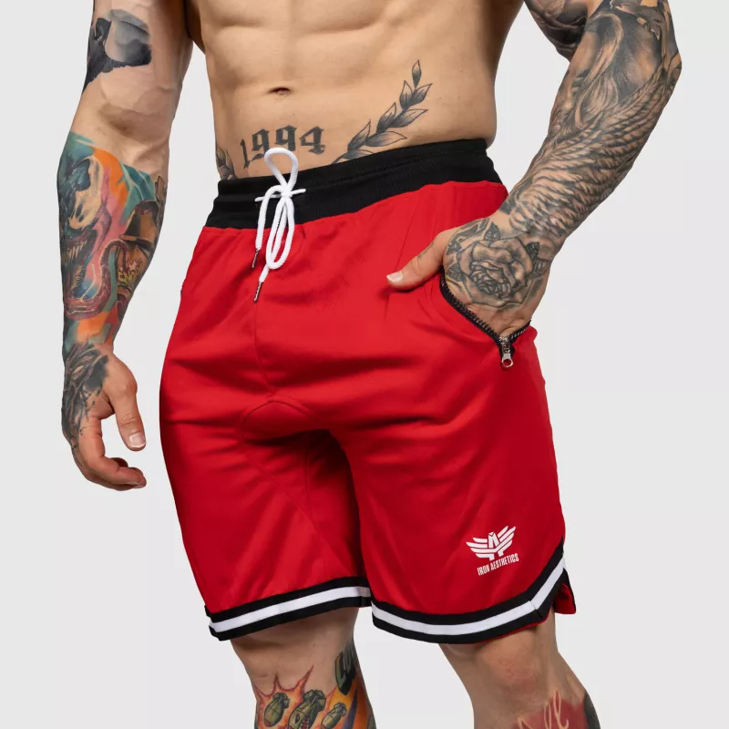 Șorturi de trening Iron Aesthetics Unleash, roșii-2