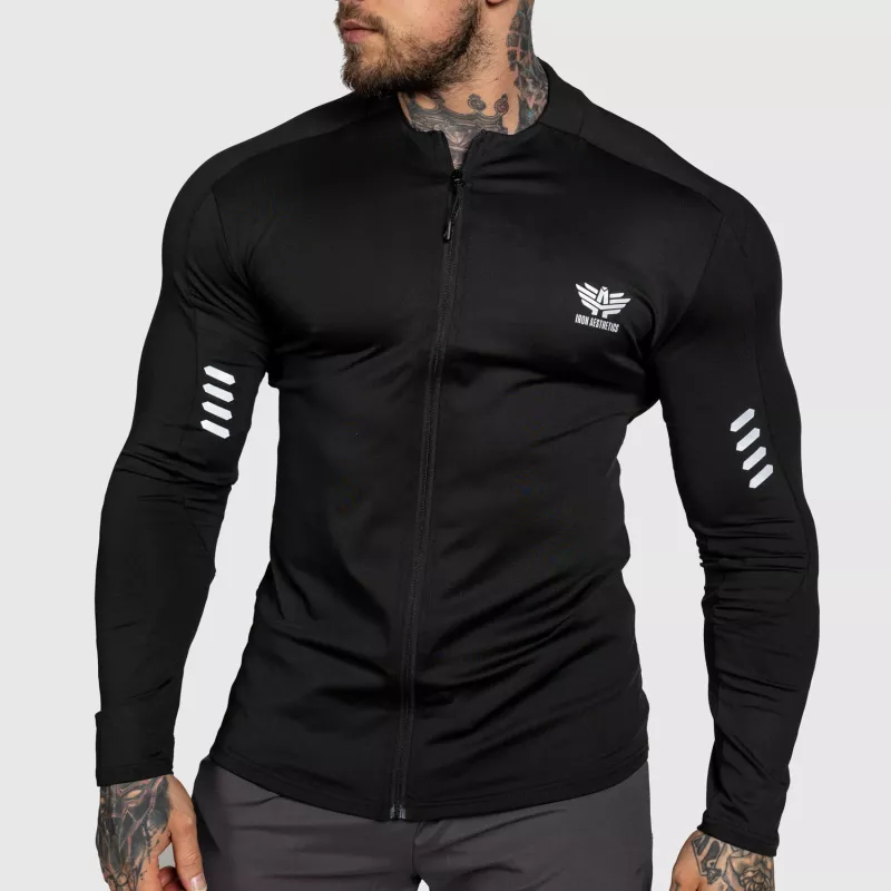 Top sport cu fermoar Iron Aesthetics Unstoppable, negru-3