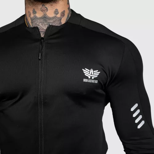 Top sport cu fermoar Unstoppable, negru