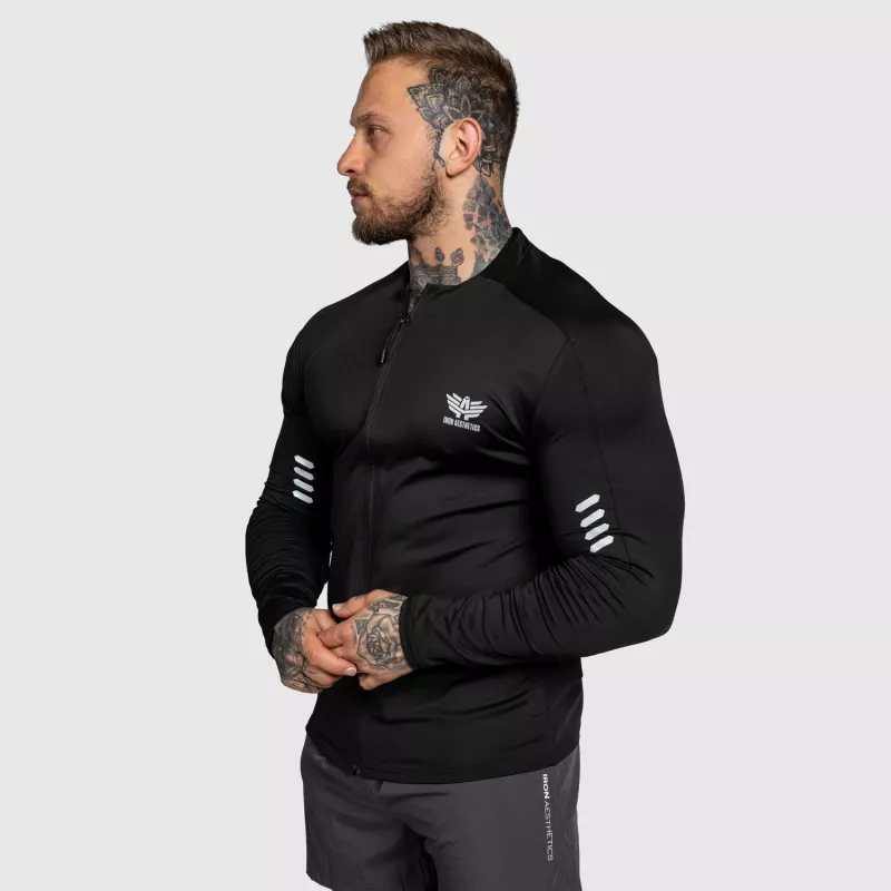 Top sport cu fermoar Iron Aesthetics Unstoppable, negru-5