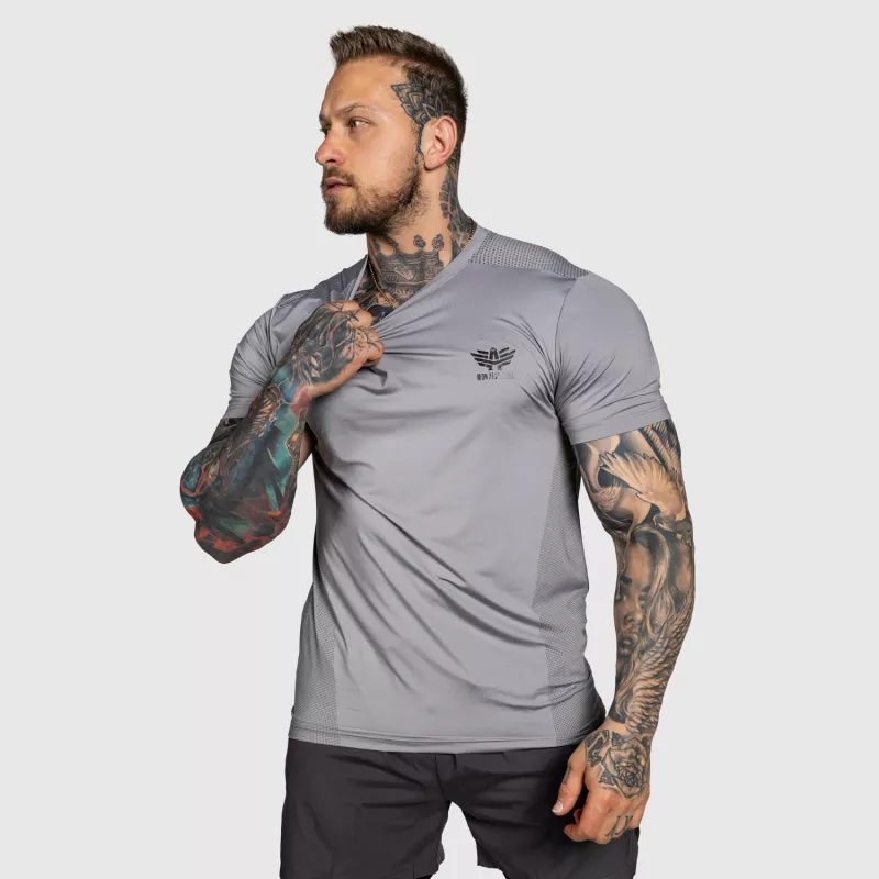 Tricou pentru antrenament Iron Aesthetics Victory, gri-1