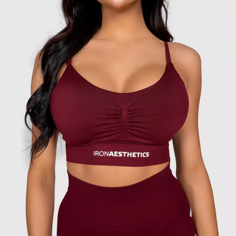 Bustieră sport Iron Aesthetics Inspire, vișinie-4