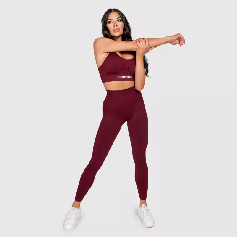 Colanți sport Iron Aesthetics Inspire, vișinii-10