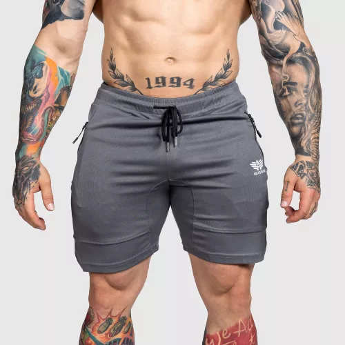 Șorturi sport Iron Aesthetics Lightning, gri închis